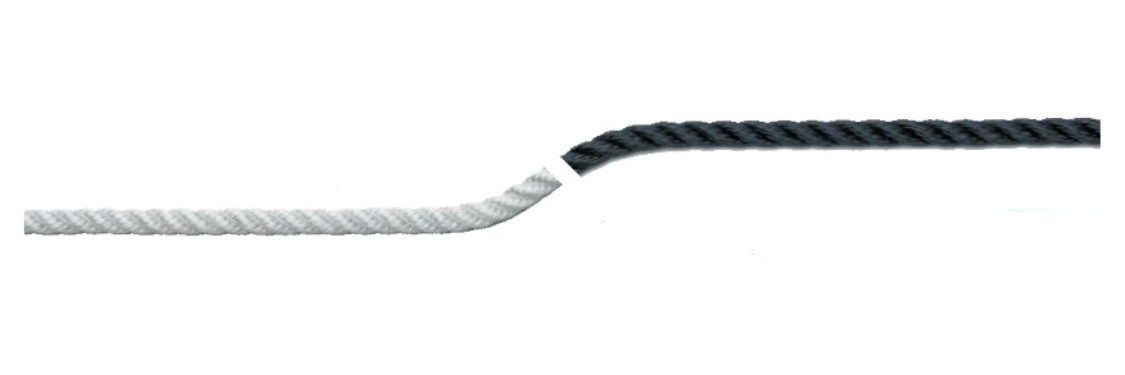 Klasické polyesterové lano čierne, priemer 18 mm